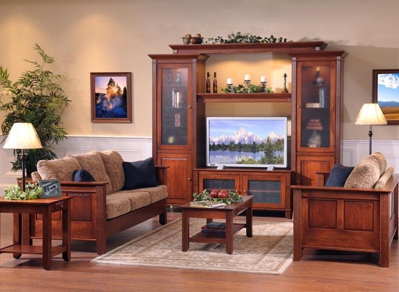 Solid wood entertainment center