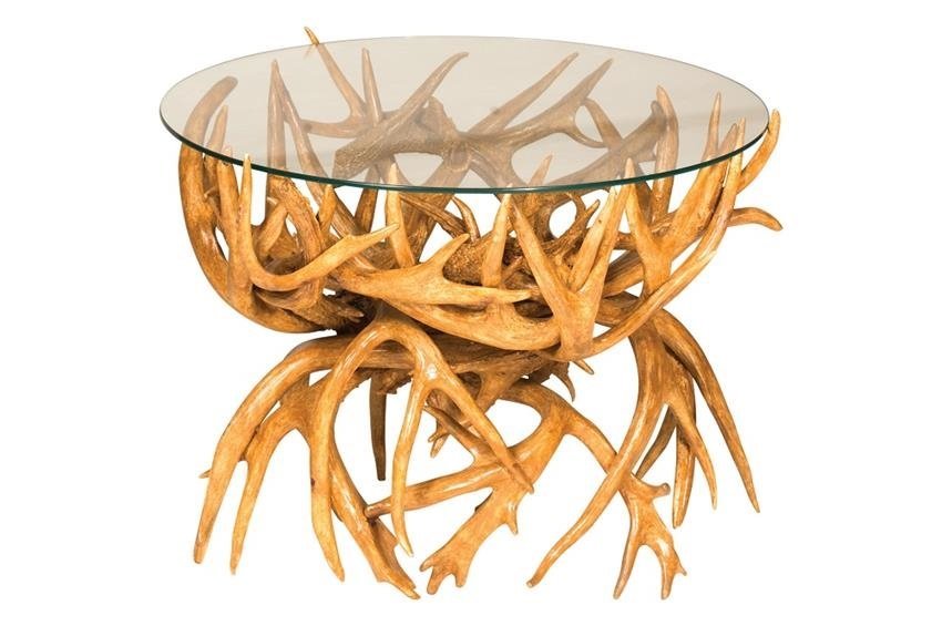 antler end table