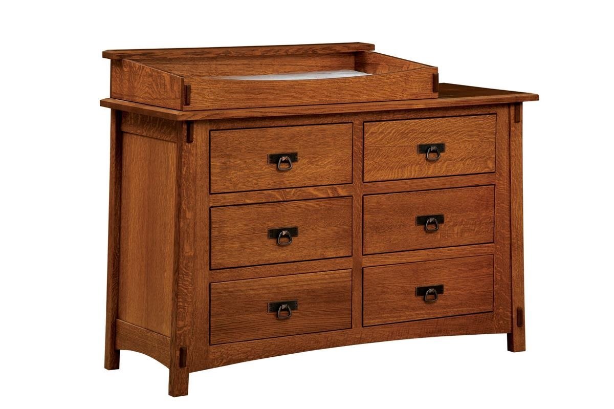 solid wood dresser changing table combo