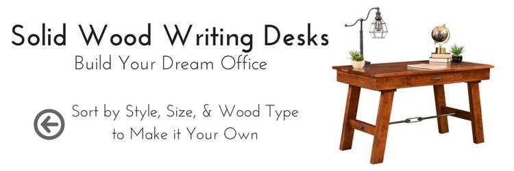 Custom Solid Wood Writing Desks by DutchCrafters Amish Furniture