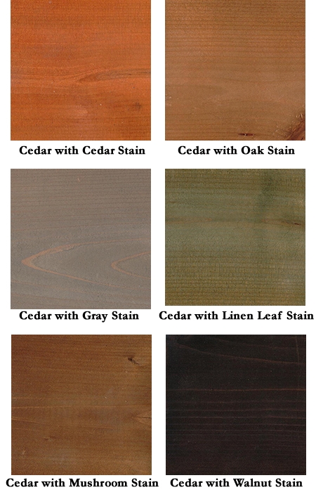 Cedar Stain Samples