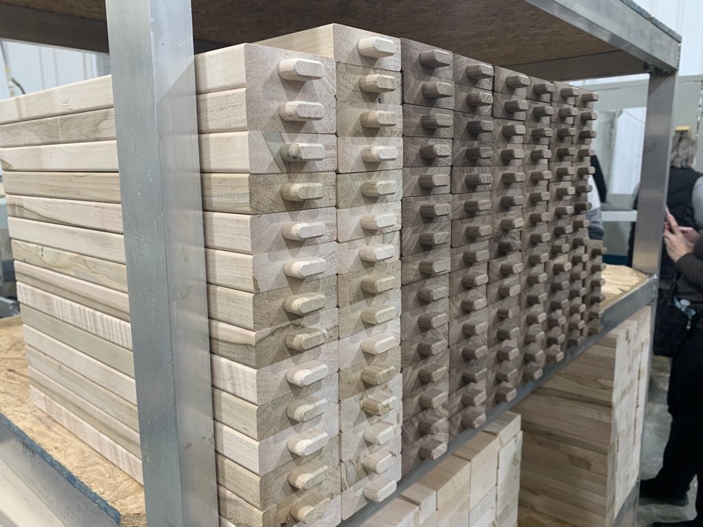 Mortise and Tenon Joints Stacked awaiting construction.