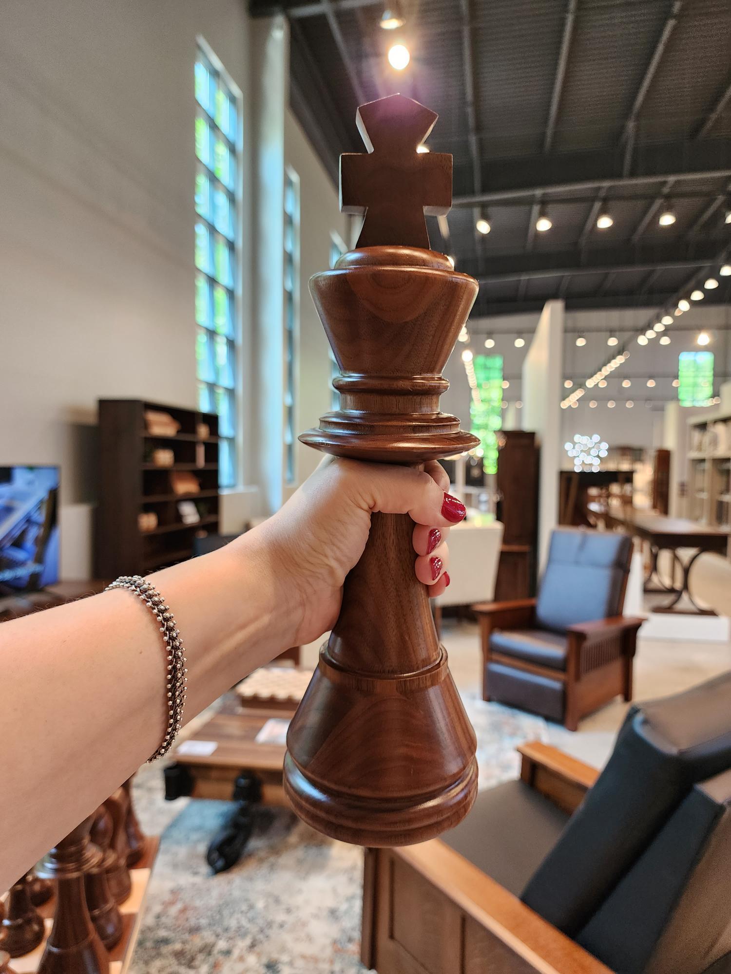 Large Chess Piece Set Wood, Large Wooden Chess Pieces