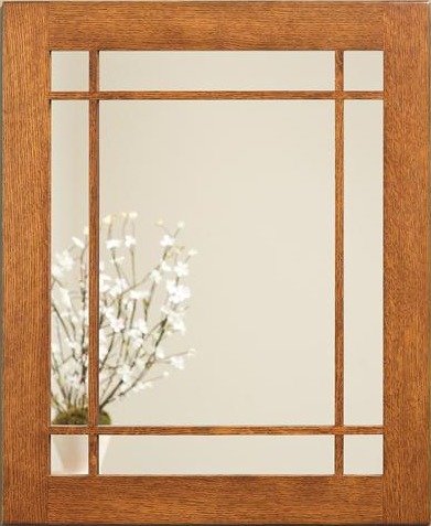 Mission style bathroom mirror