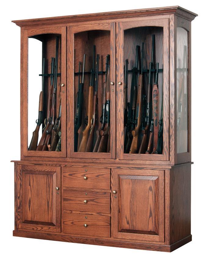 deluxe 20-gun cabinet from dutchcrafters amish furniture