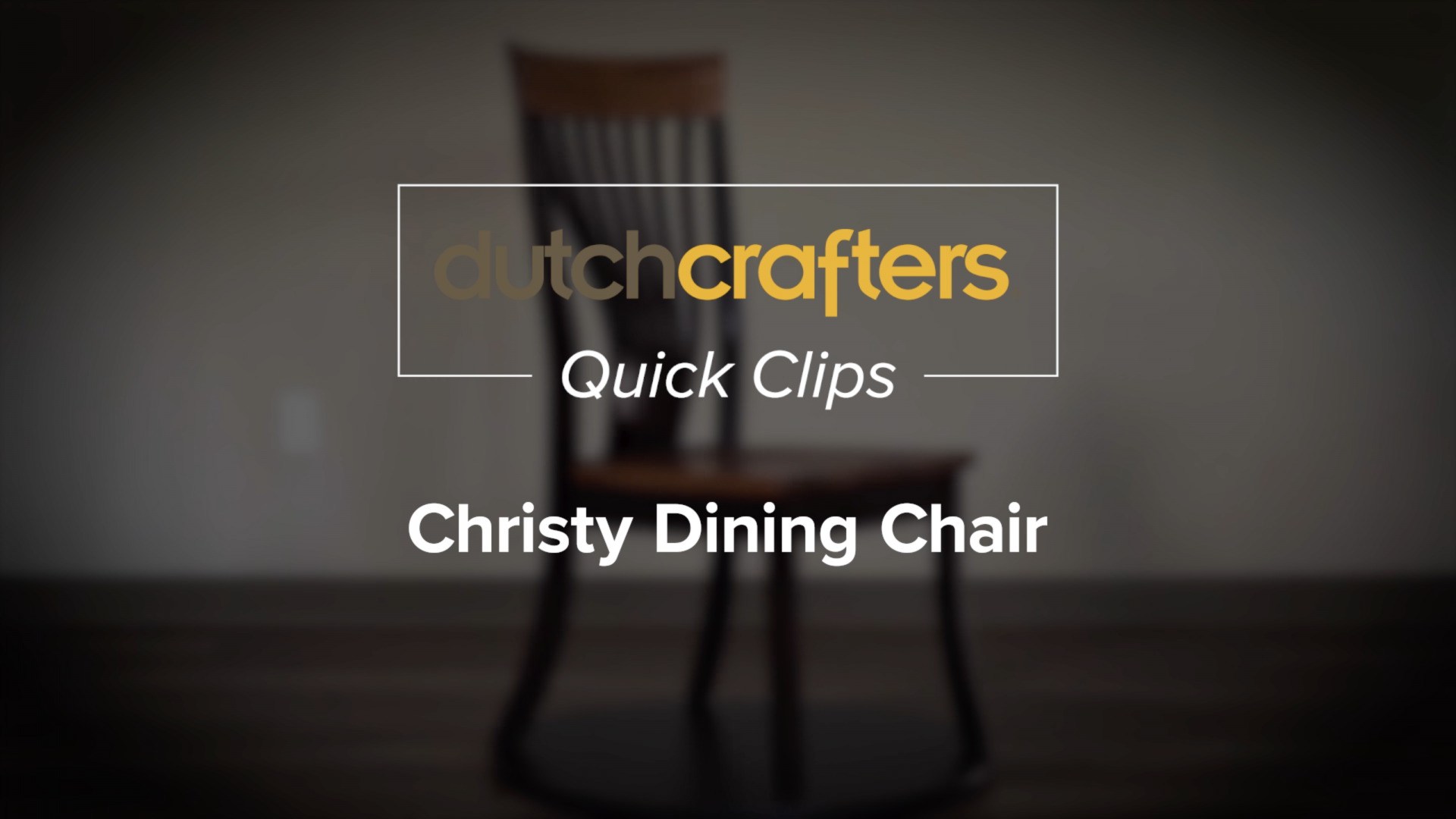 Amish Fanback Christy Dining Chair Video Title Image