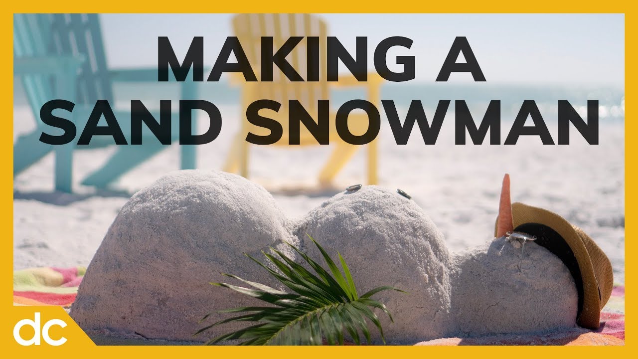 Making a Sand Snowman and Poly Beach Chairs