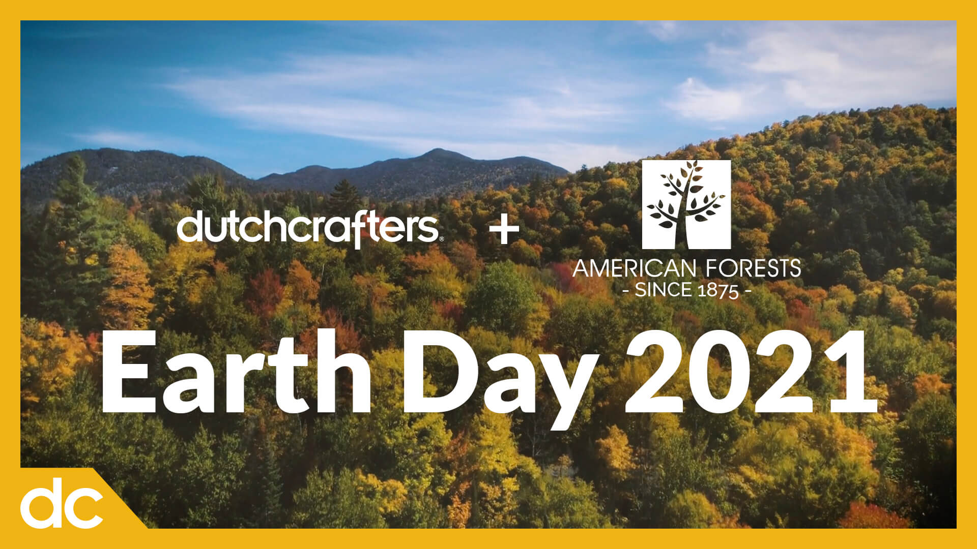 Video Title Image: DutchCrafters + American Forests Planting Trees for Earth Day 2021