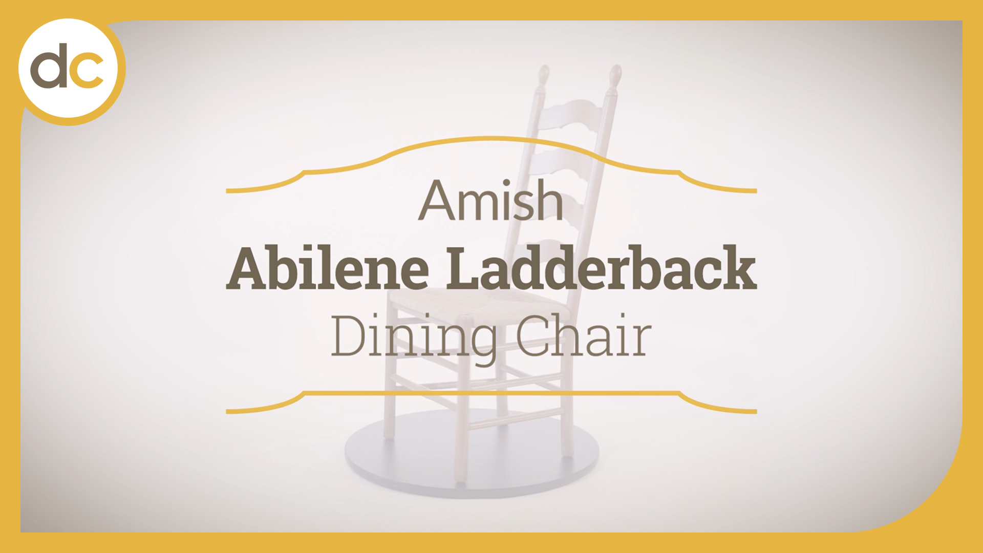 Video Title Amish Abilene Ladderback Dining Chair