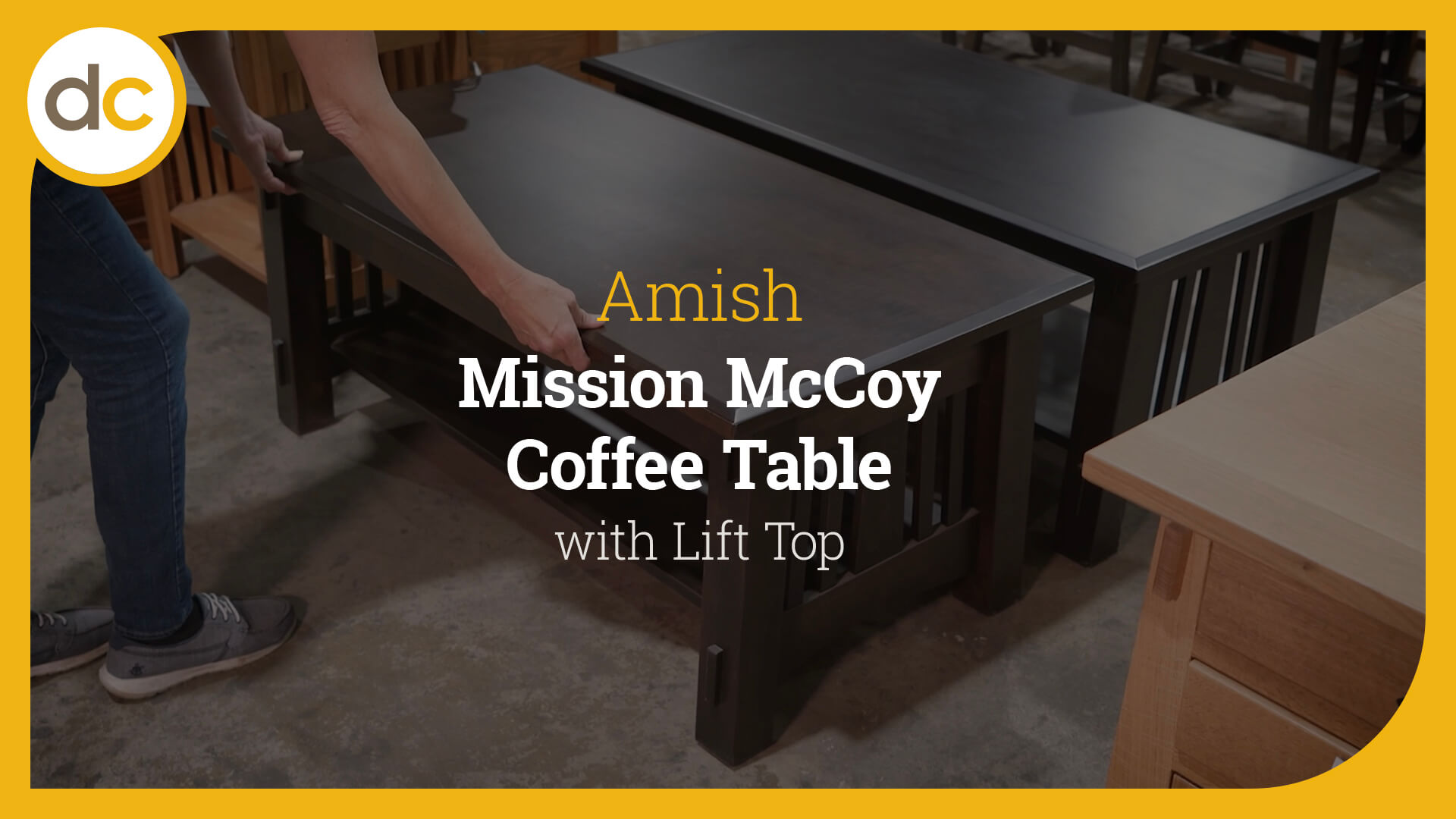 Video Title Amish Mission McCoy Coffee Table with Lift Top