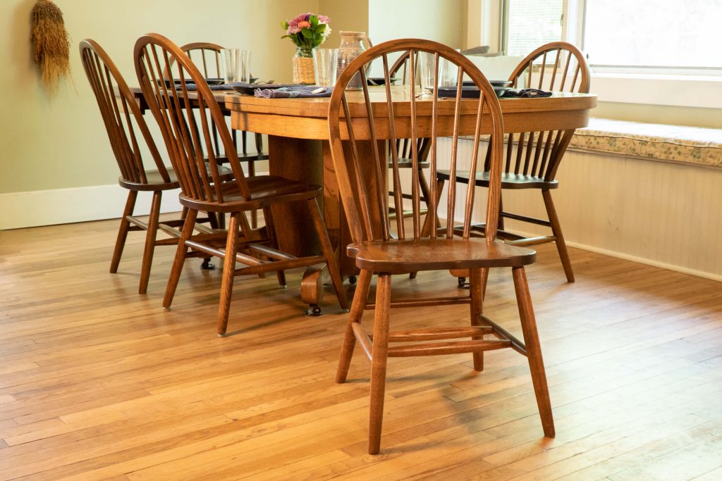 Amish Spindle Bow Back Dining Chairs