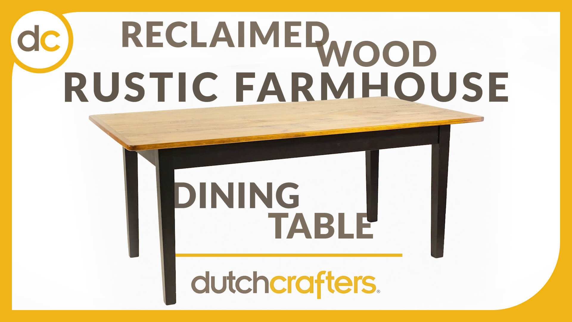 Video Title Reclaimed Wood Rustic Farmhouse Dining Table