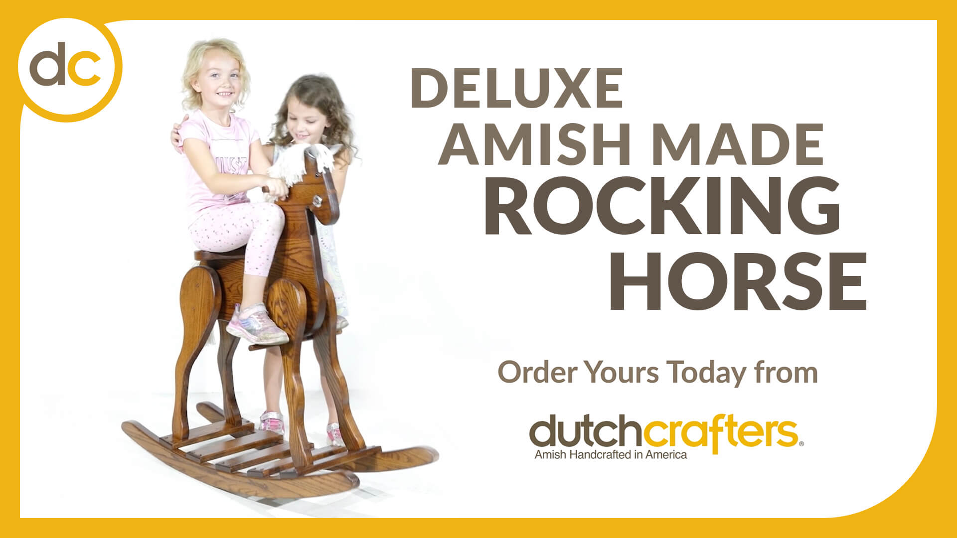 Video Title for Deluxe Amish Made Rocking Horse