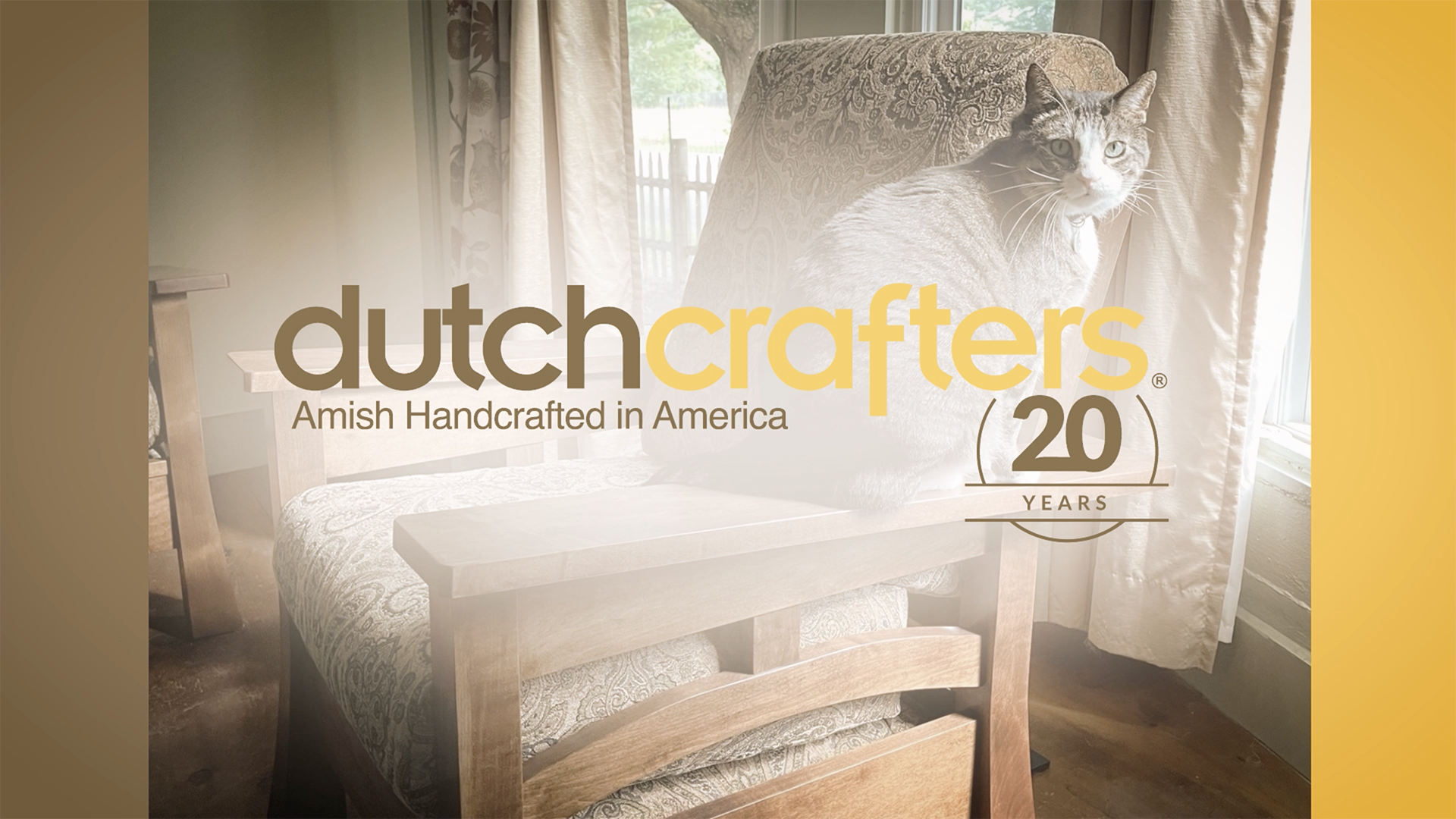 DutchCrafters 20 Years Logo with a Mission Style Recliner