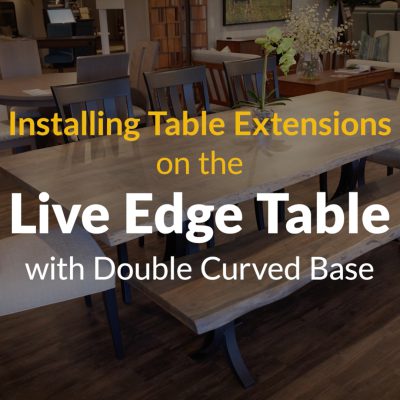 Video title screen reading Live Edge Table with Double Curved Base
