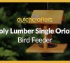 Poly Hopper Fly-Through Bird Feeder